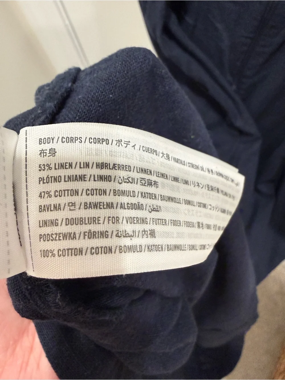 Abercrombie & Fitch Navy Linen Blend Dress